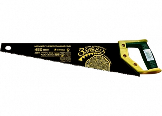 Ножовка по дереву Зубец 350 мм с каленым 2D зубом и защитным покрытием (23809),Сибртех