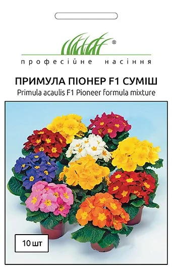 Примула великоквіткова Піонер F1 10 насіння суміш, Hem Genetics