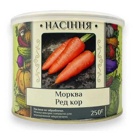 Морковь Ред Кор 250 г в банке, Агролиния