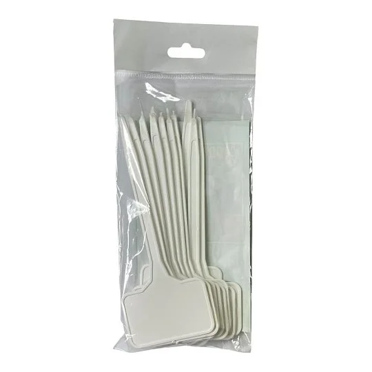 Таблички садовые 15 см белые, 10 шт - Фото 2