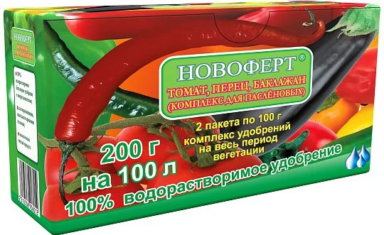Удобрение для томата, перца, баклажана (комплекс для пасленовых) 200 г, Новоферт
