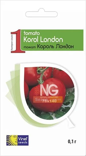 Томат Король Лондон 0,1 г высокорослый крупноплодный, Vinel' Seeds
