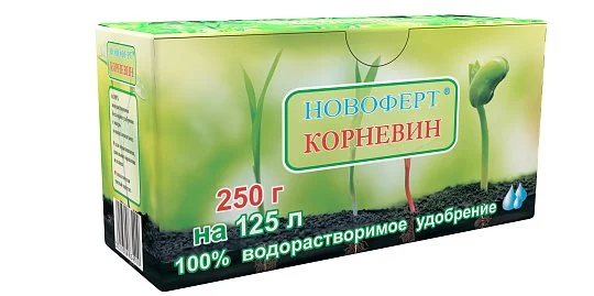 Удобрение Корневин 250 г NPK 13-40-13+1MgO+1S+MЭ водорастворимое, Новоферт