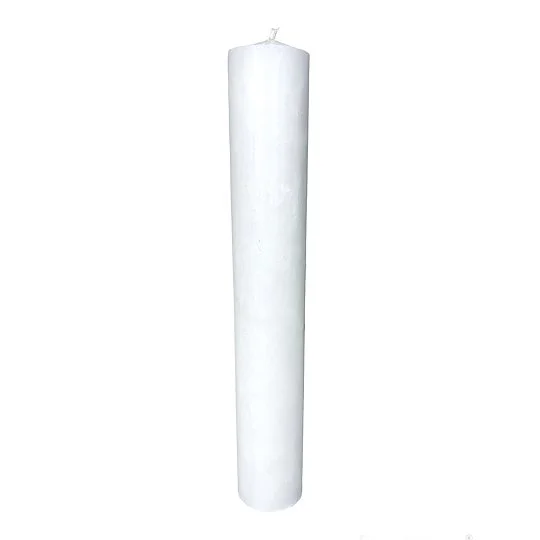 Свічка столова стовпчик 254 г 45 годин 24 см біла
