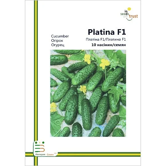 Огурец Платина F1 партенокарпический ранний 10 семян европакет, Империя Семян