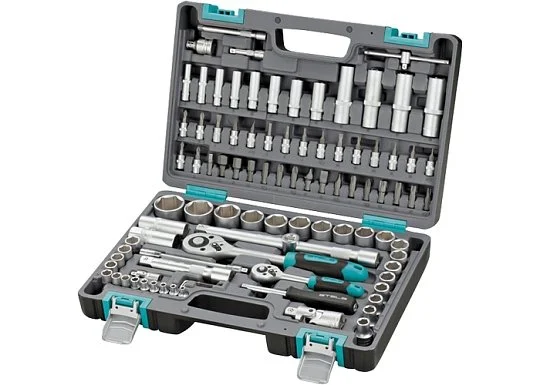 Набор инструмента 94 предмета 1/2", 1/4" пластиковый кейс (14106), STELS