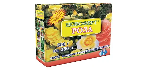 Удобрение Роза 500 г NPK 14-8-20+2MgO+6S+МЭ водорастворимое, Новоферт